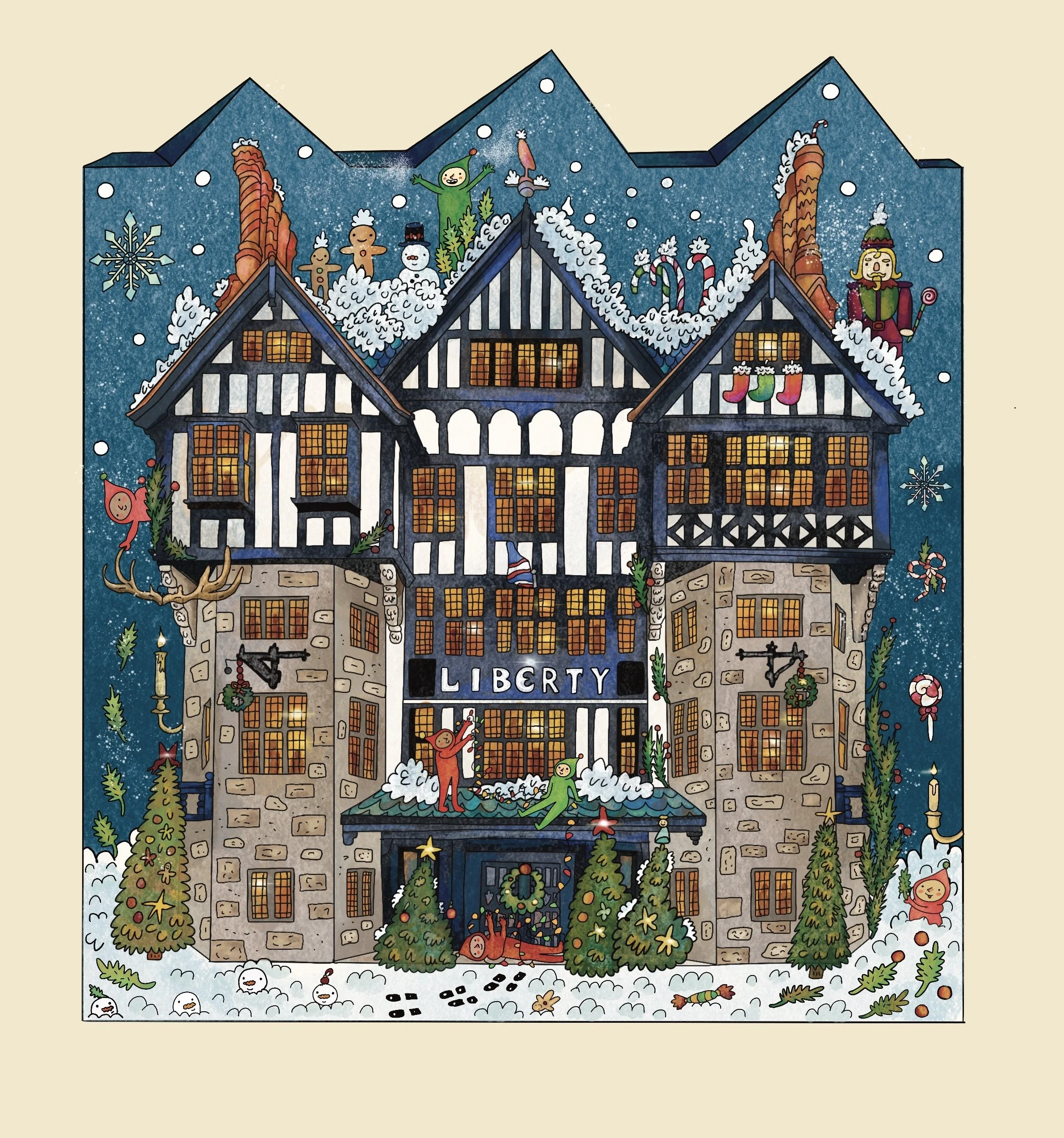 Liberty London Christmas Calendar Design.
