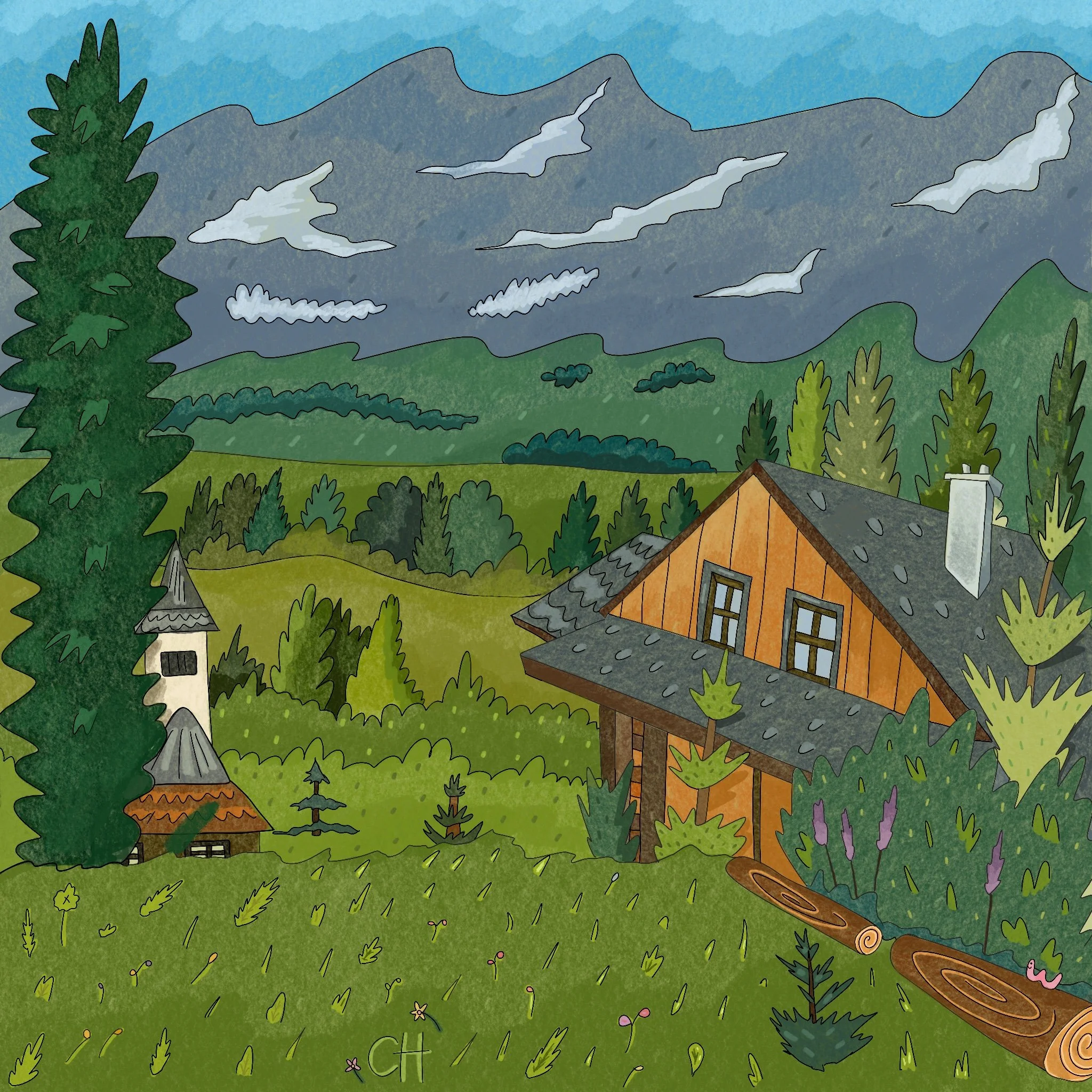 Slovakia Outdoor Illustration