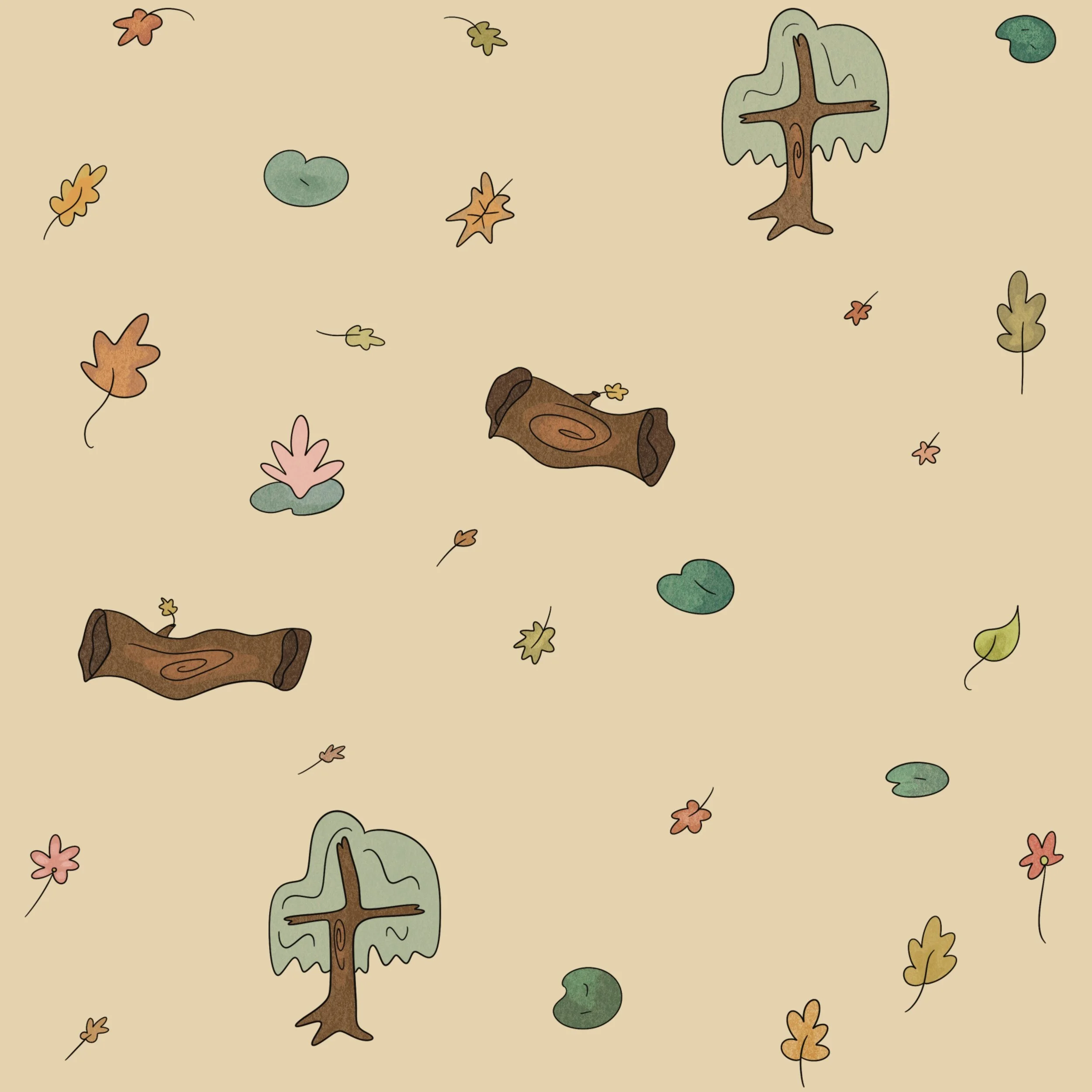 Pattern Page Illustration From My Book - 'A Worm's Search For A Job'