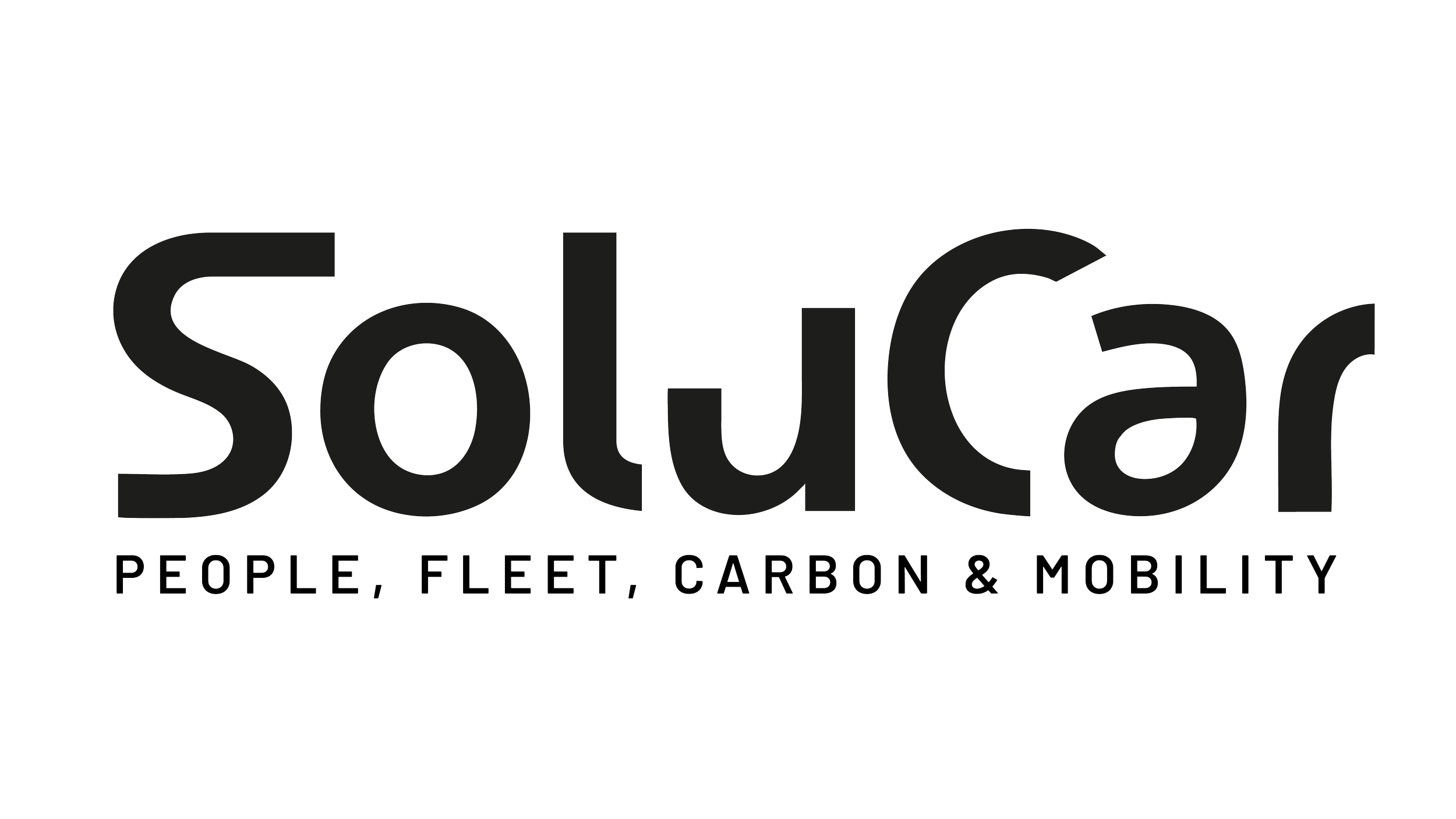 Logo de SoluCar avec le slogan 'People, Fleet, Carbon & Mobility'