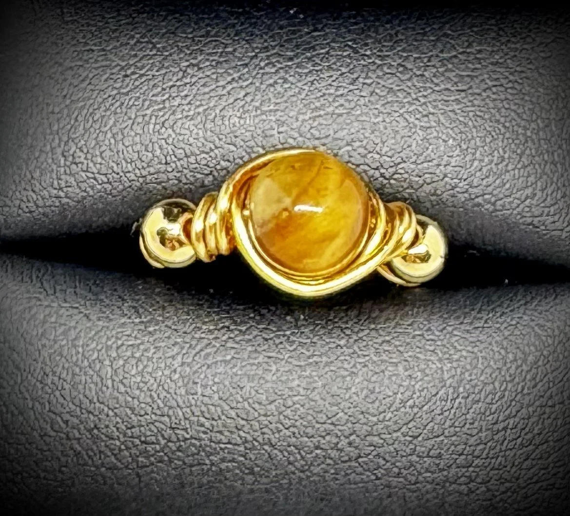 Golden Tigers Eye gold filled ring size 6.5