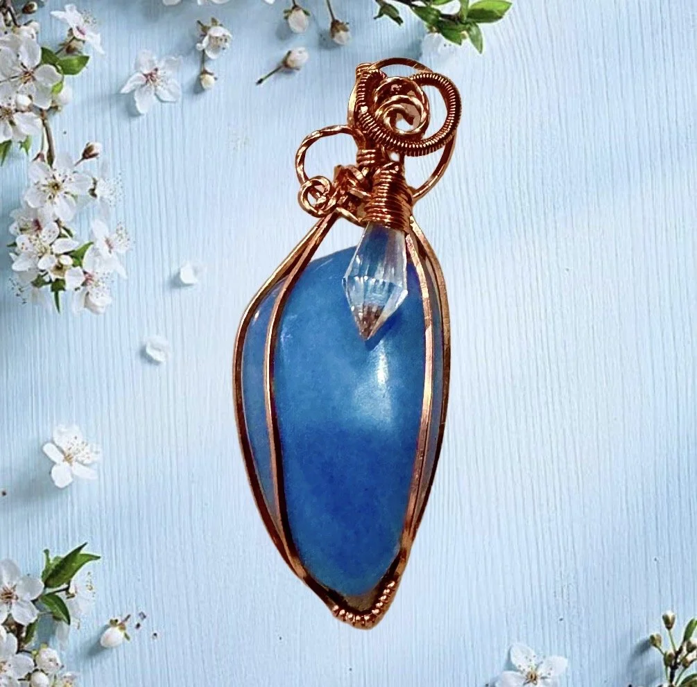 Angelite with crystal briolette