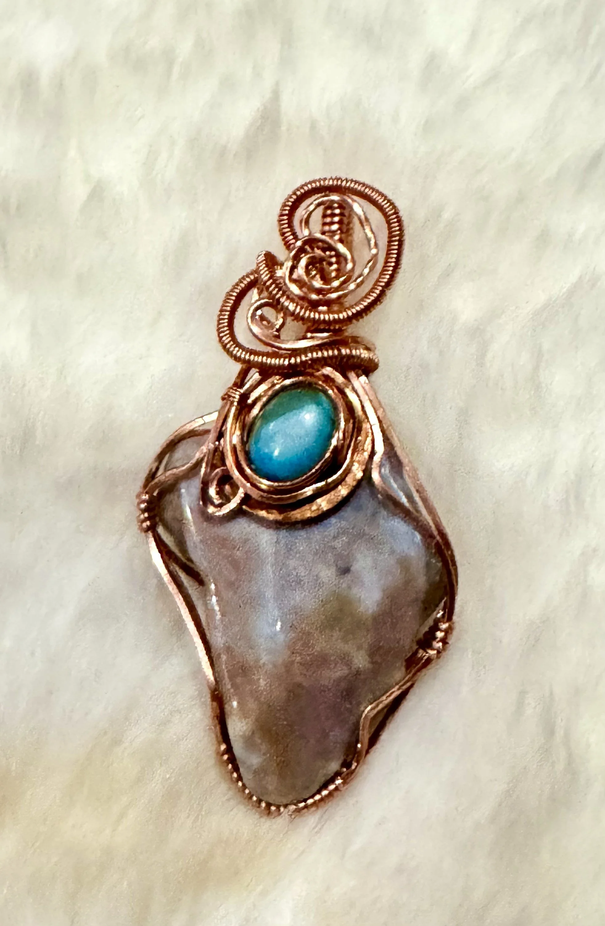 Picture Jasper with Amazonite accent