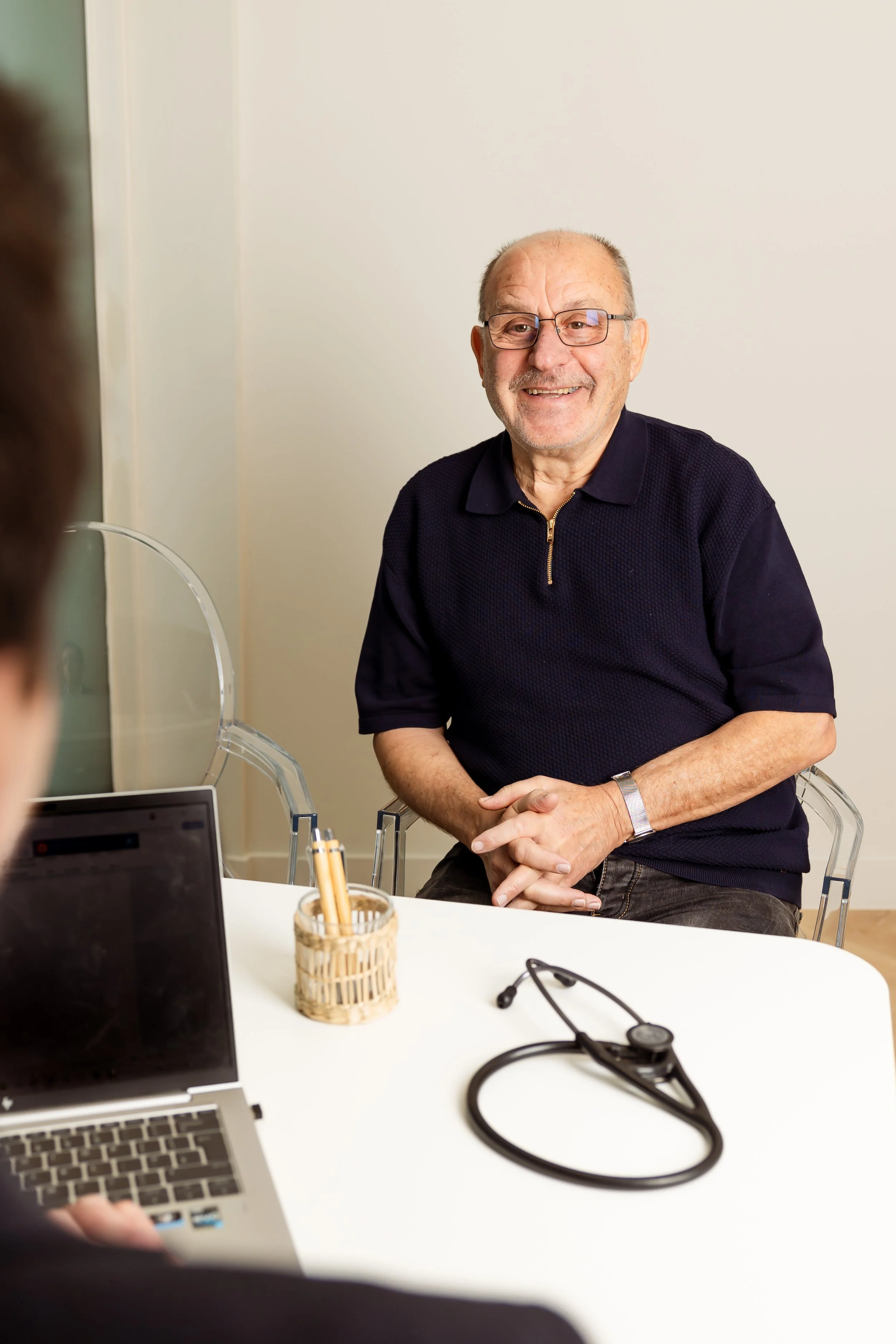 Male patient at the clinic