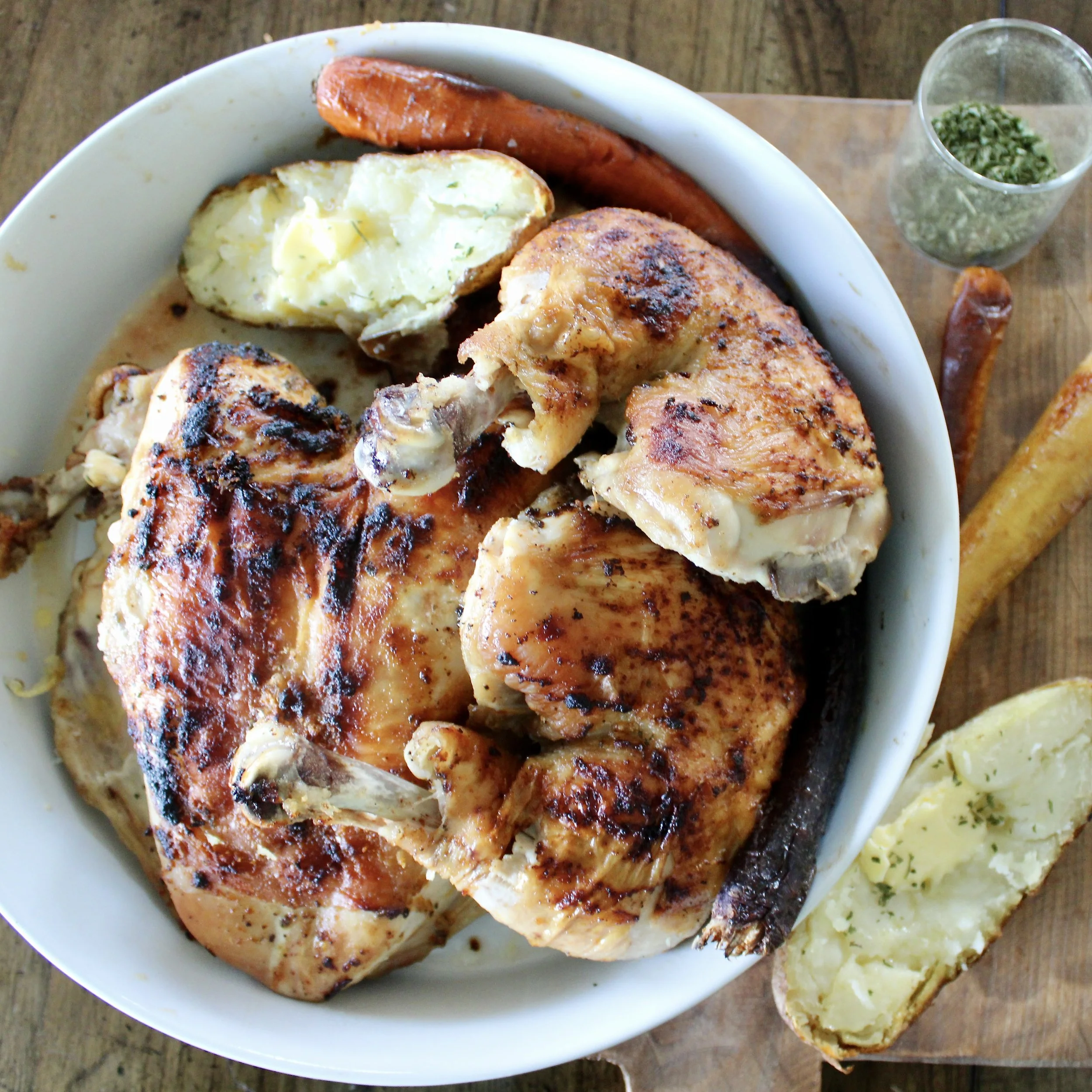 Roasted Spatchcock Chicken