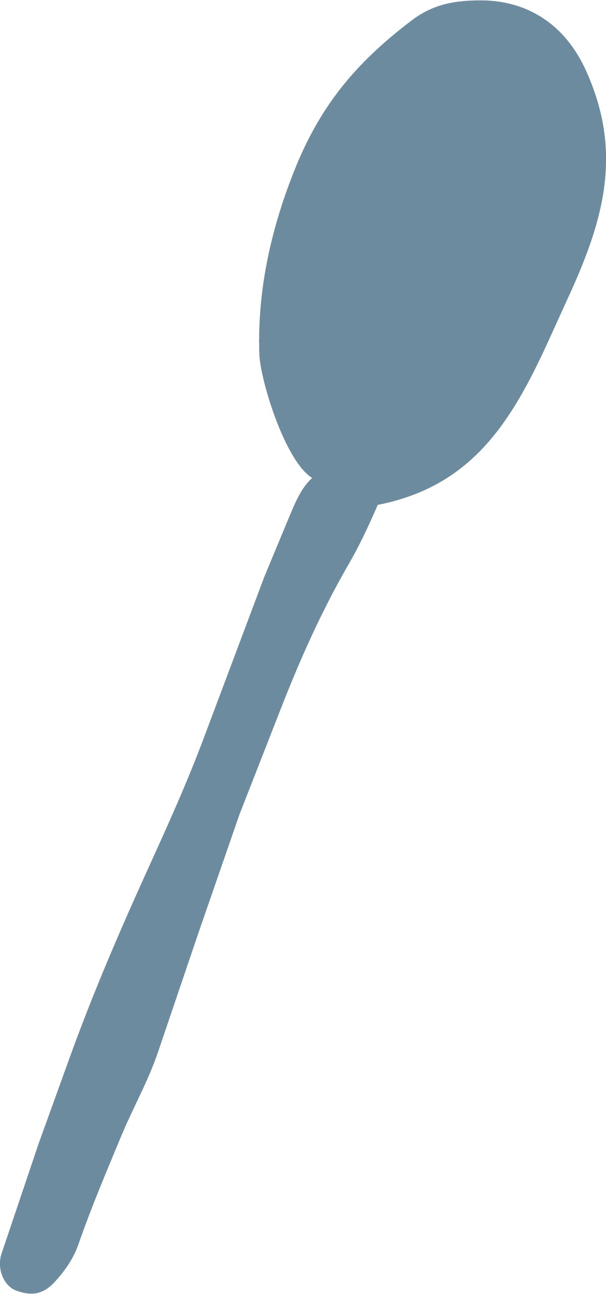 Illustration of a spoon with a simple, minimalist design.