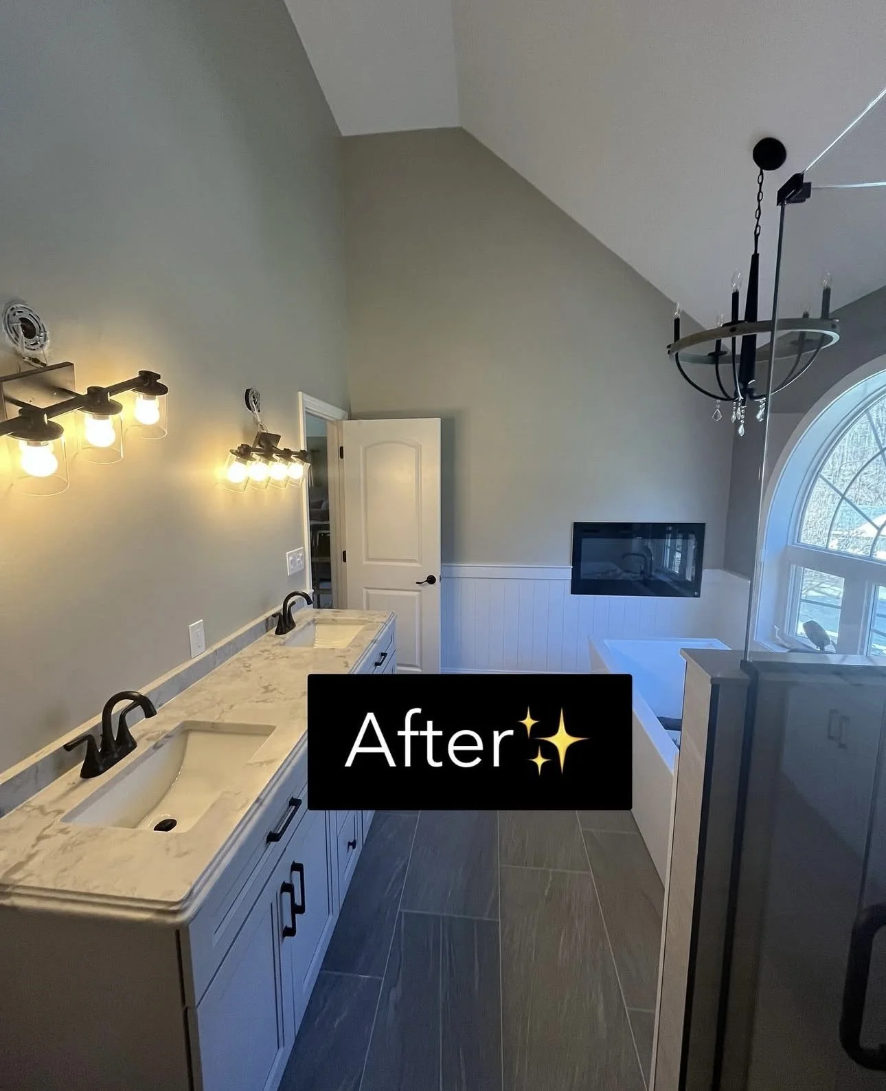 Elegant, modern bathroom update. Classic, simple, timeless. 