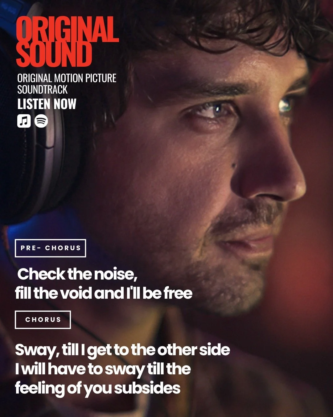Sway with us and go listen to Original Sound motion picture soundtrack now on @spotify, @applemusic, and more.