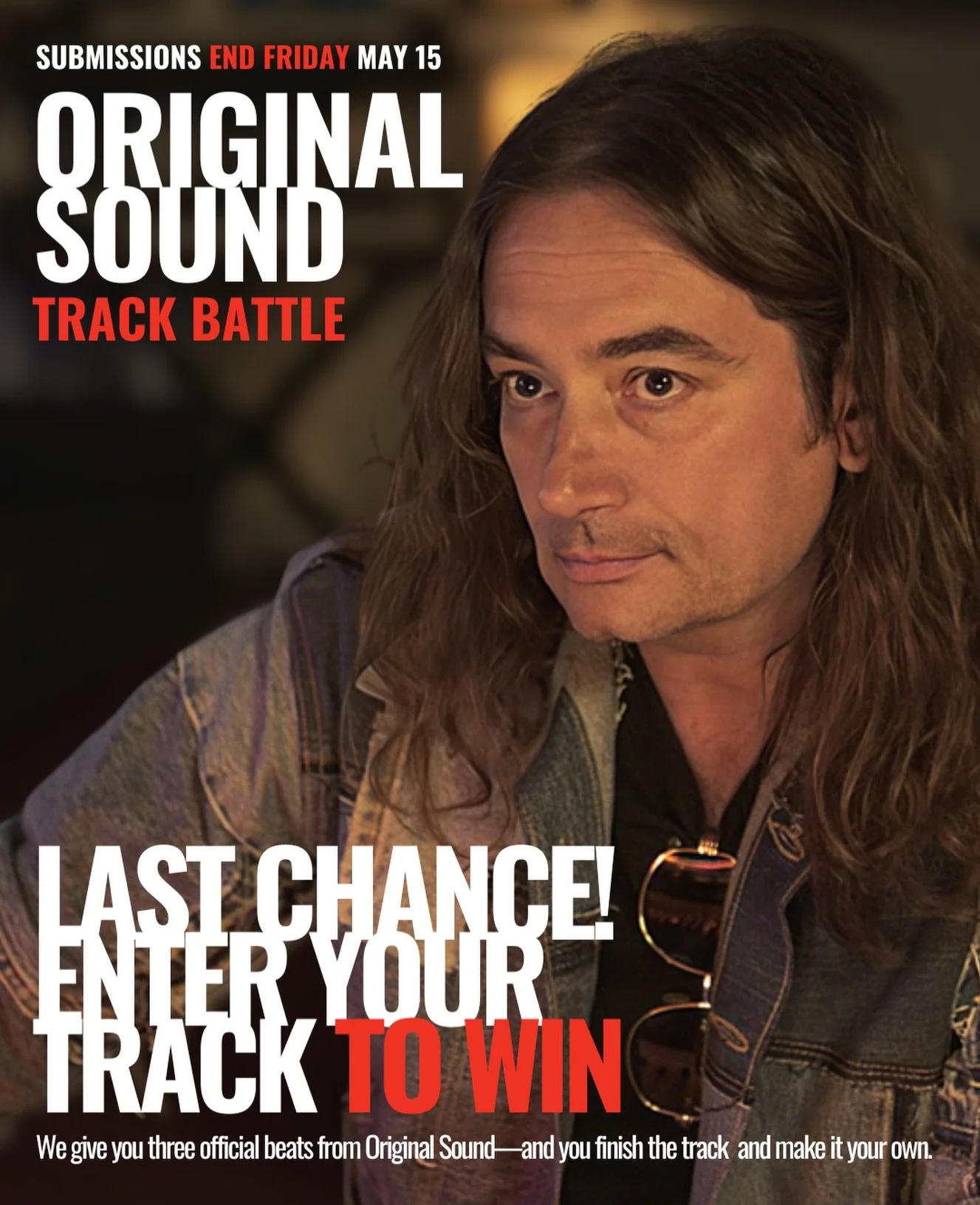 LAST CHANCE TO ENTER!

Enter the ORIGINAL SOUND TRACK BATTLE now for a chance to win mics from @altomusic, swag bags, and exclusive one-on-ones with the team behind the film and it&rsquo;s music.

Think you can turn one our beats into a killer track?