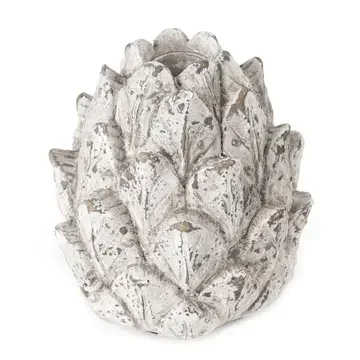 Large Artichoke Candleholder Stone