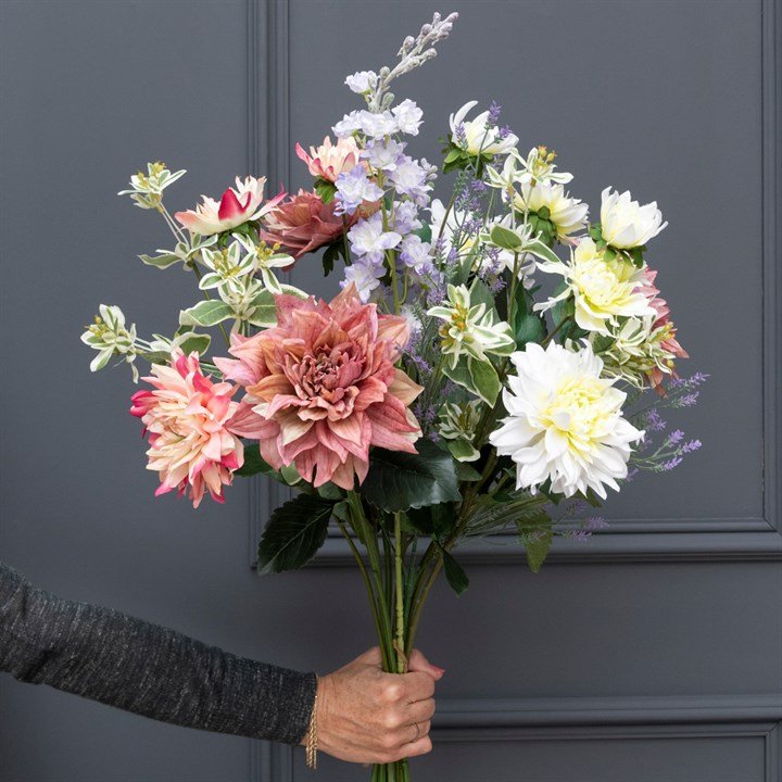 Everlasting Elegance Faux Dahlia Bouquet
