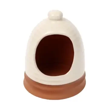 Porto Terracotta Ribbed Salt Pig - Stone