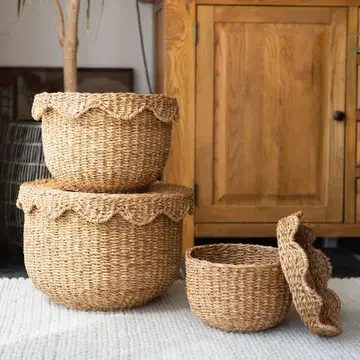 Bangali Scallop Lidded Baskets
