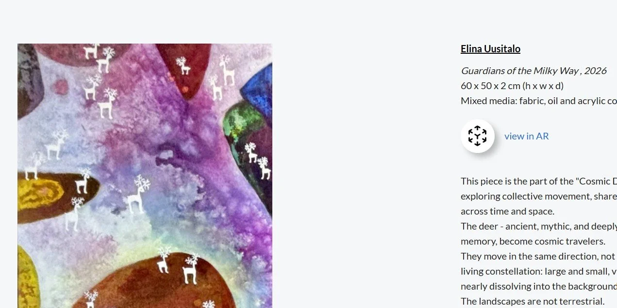 A picture from Exhibition Catalogue with surreal painting and text