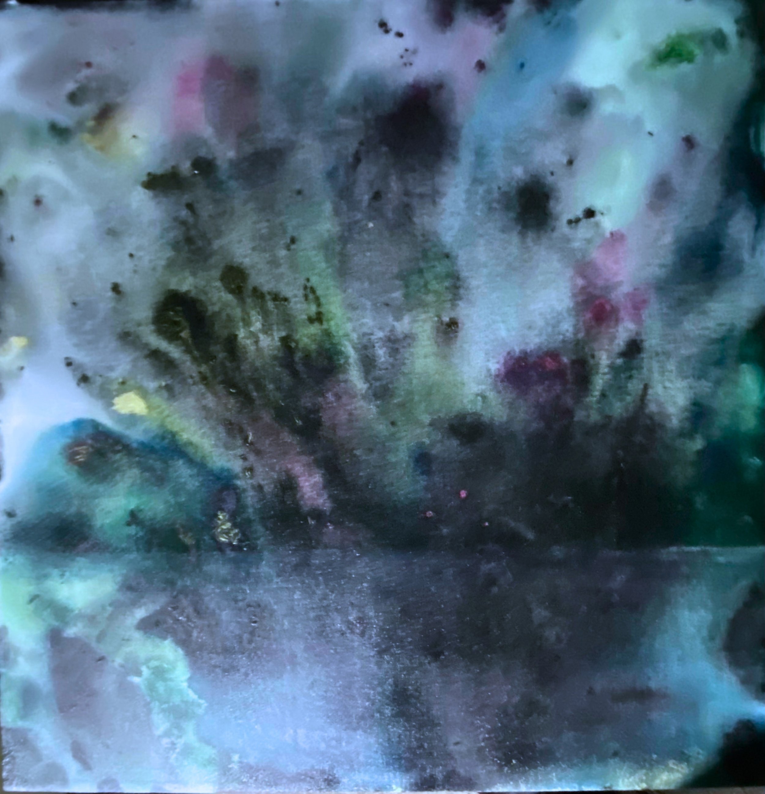 Ilmatar painting showing a powerful sea beneath an open sky, with the horizon where water and sky meet. An image of wind and the power of nature.
