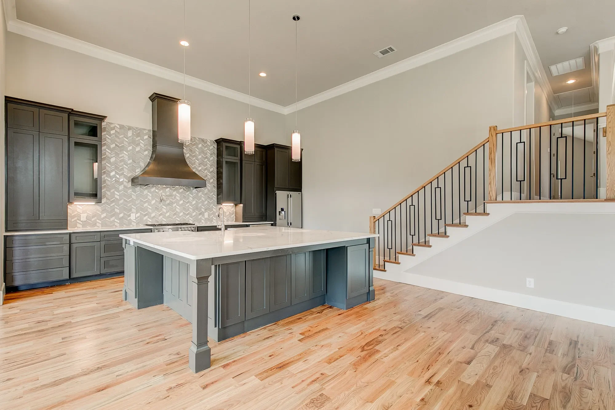 Custom bathroom with designer finishes in Aledo Texas home