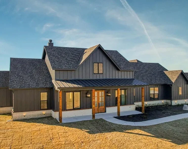 Luxury custom home built by MK Homes in Weatherford TX with elevated views