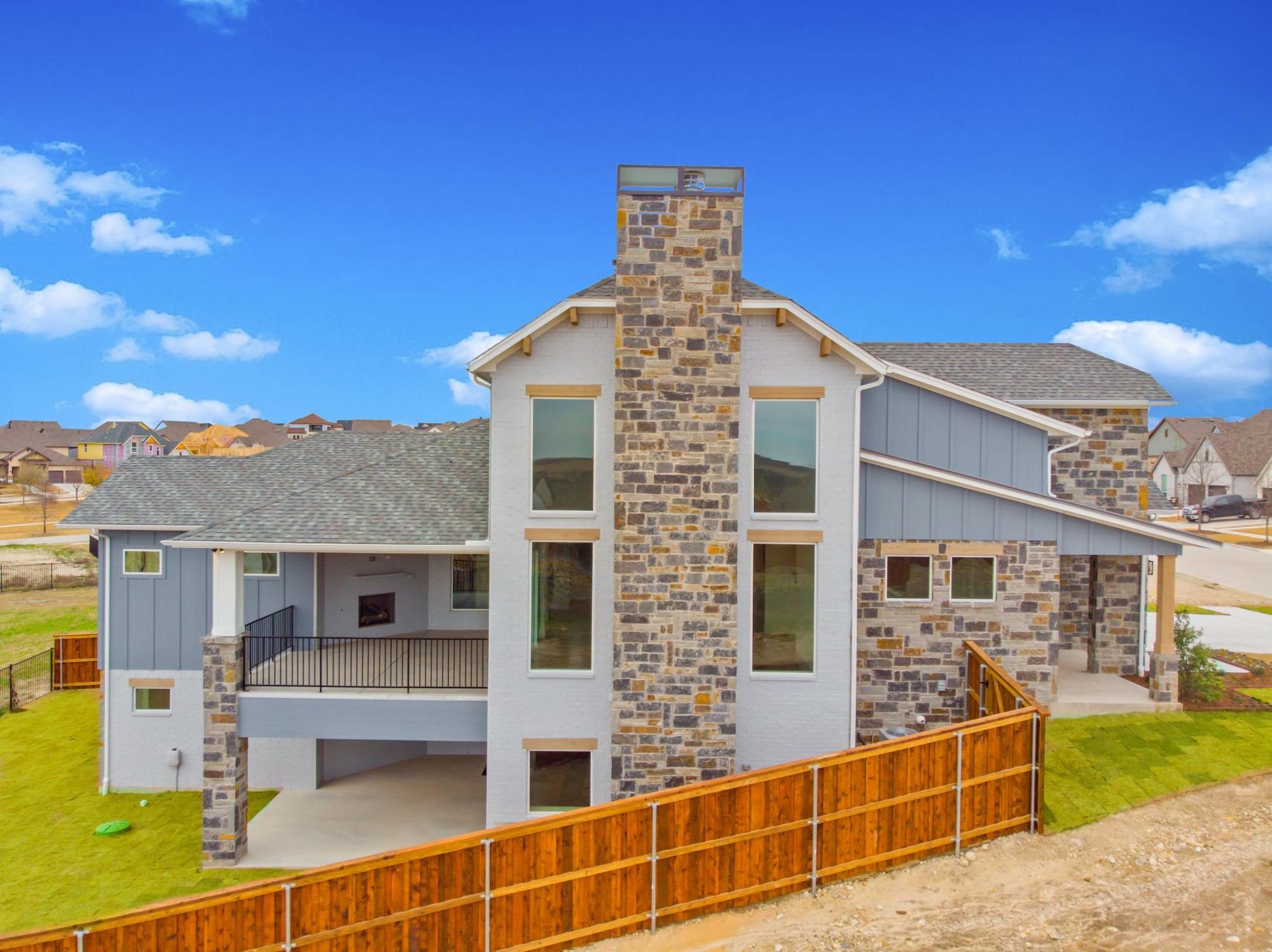 Luxury farmhouse built by MK Homes in Parker County