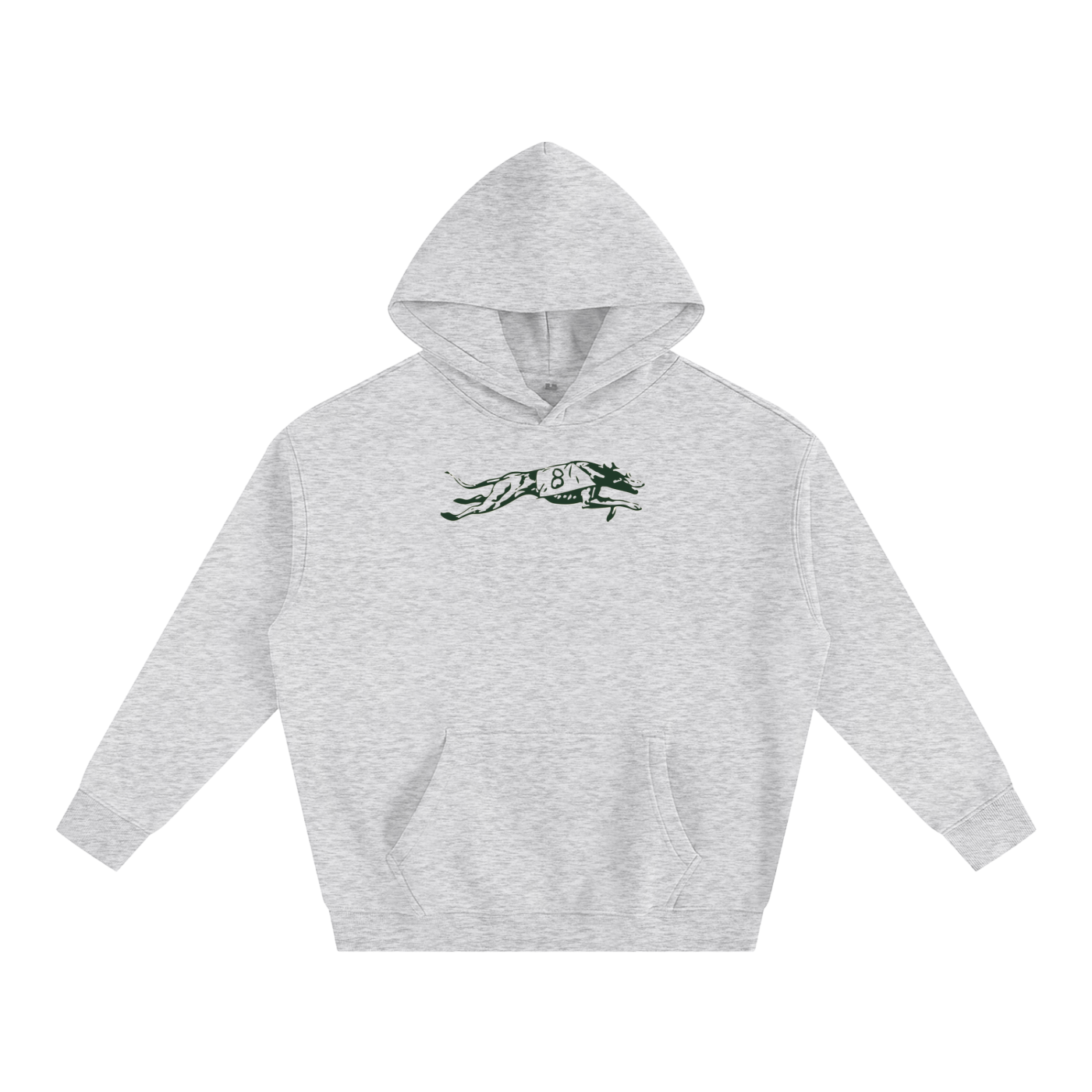 Grey Basic Oversized Hoodie 002