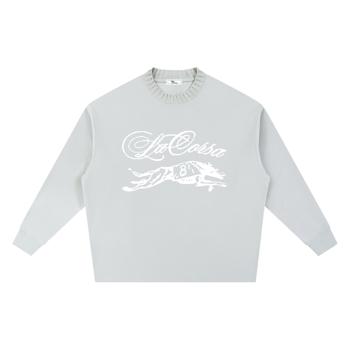 Knit Collar Pullover (Grey) 003