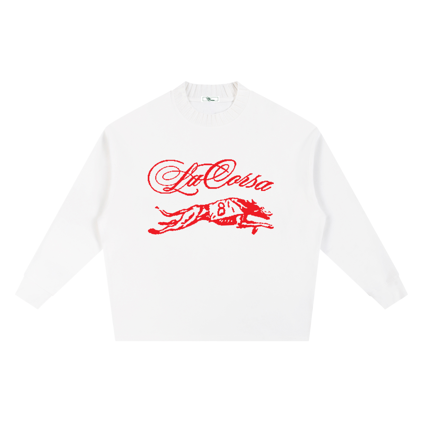 Knit Collar Pullover (Red) 003