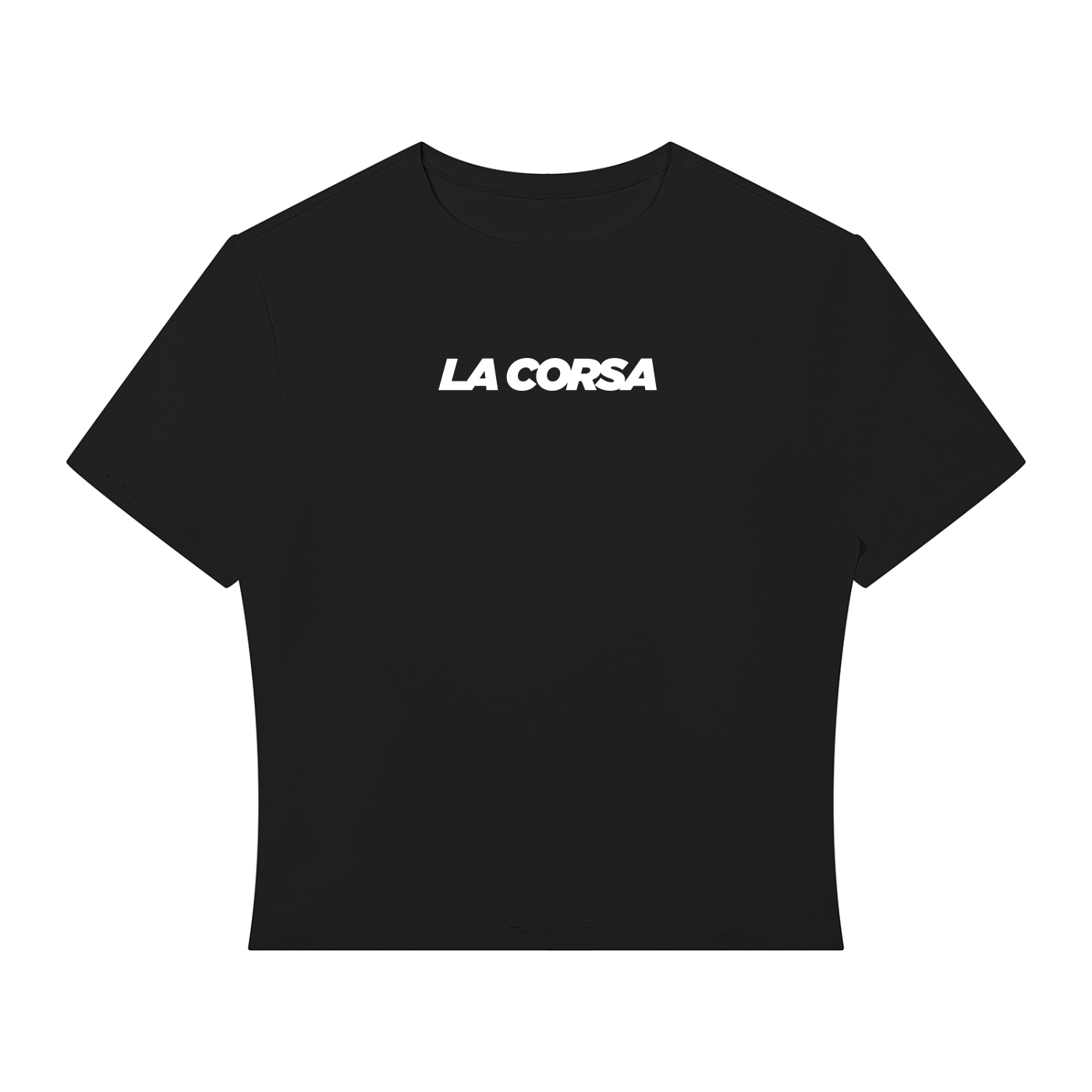 Women’s Performance Crop Run Text T-Shirt