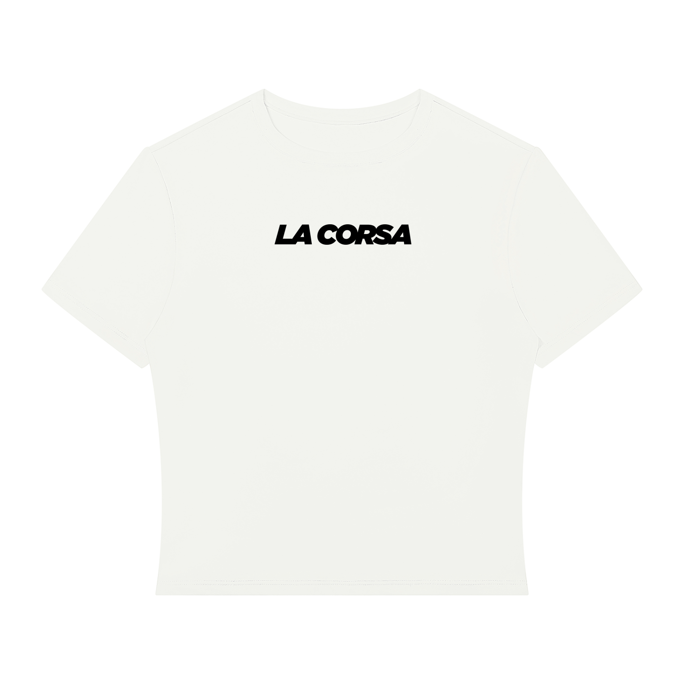 Women’s Performance Crop Run Text T-Shirt
