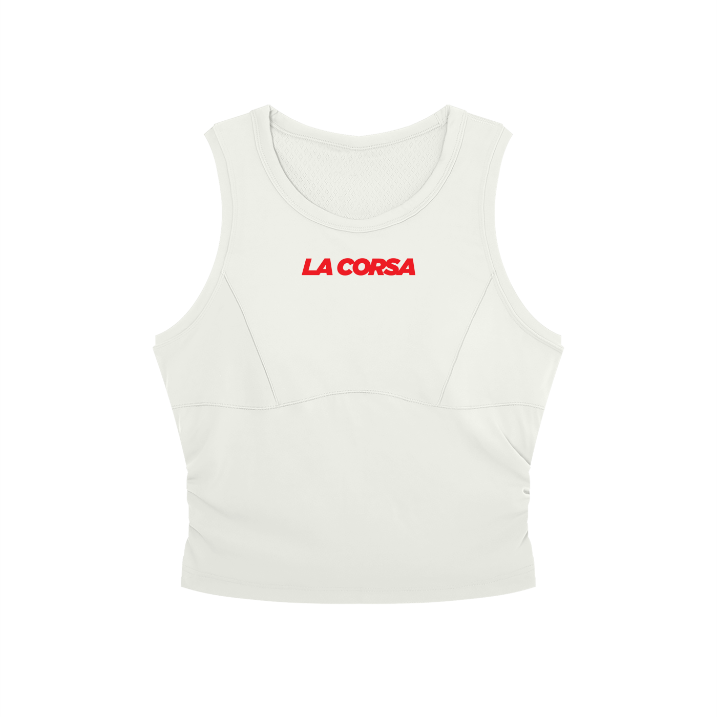 Women’s Crewneck Yoga Tank Top Red Text