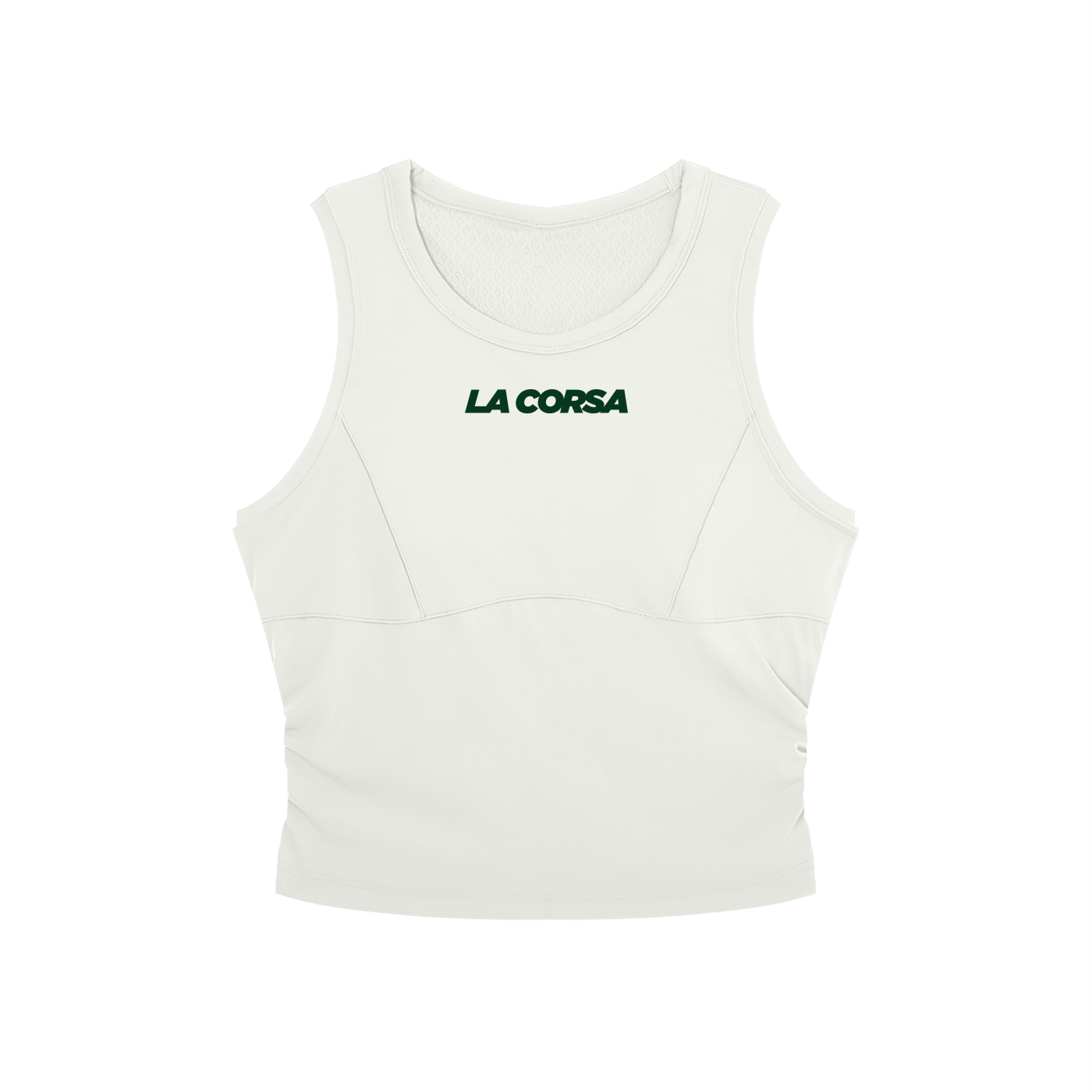 Women’s Crewneck Yoga Tank Top Red Text
