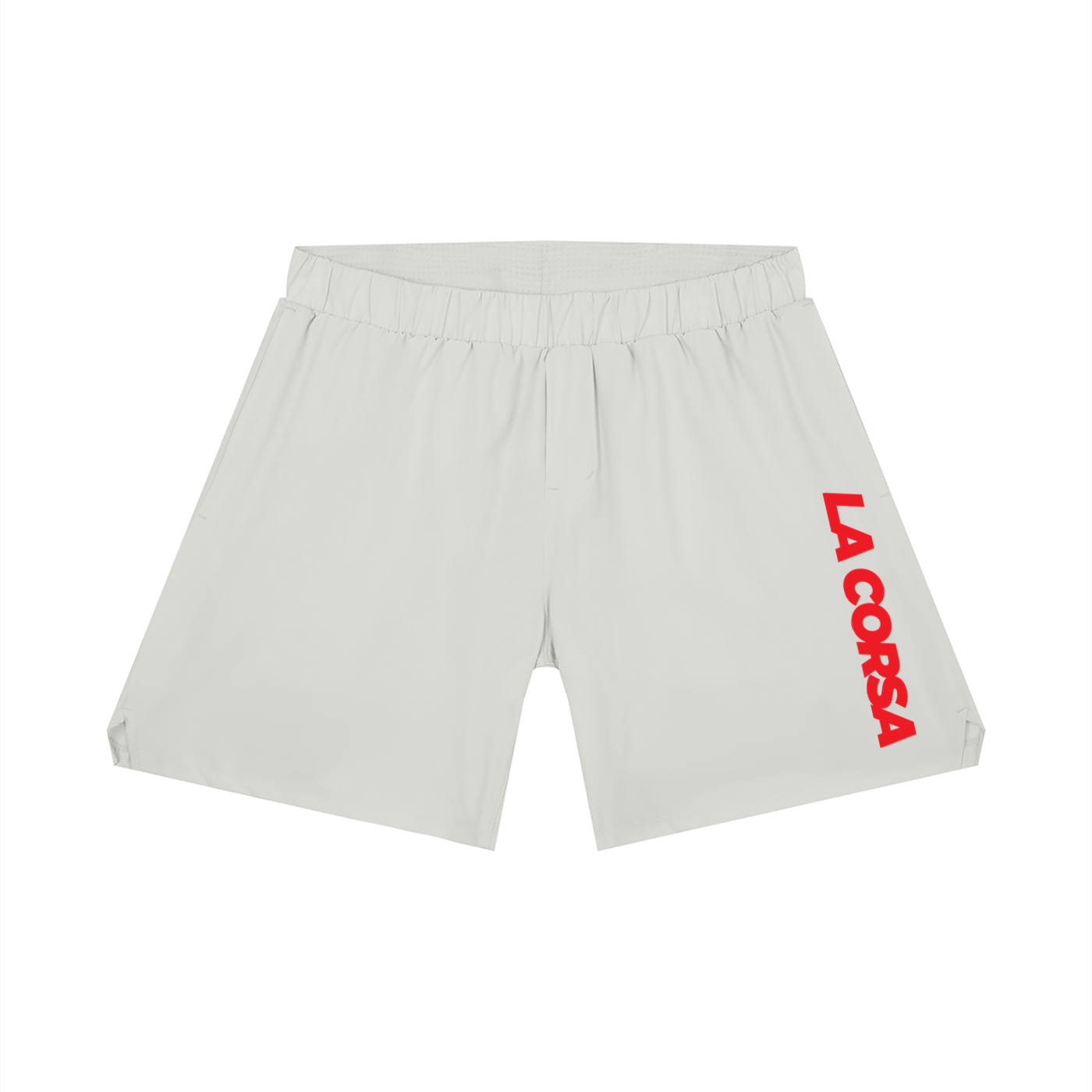 Men’s Performance Shorts Red Text