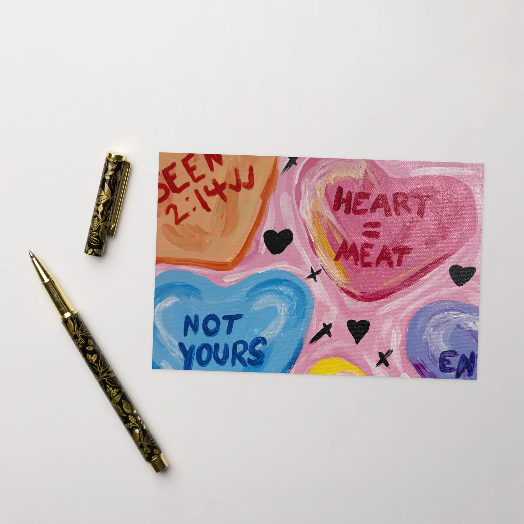 (Not In) Love Candy Hearts Greeting card
