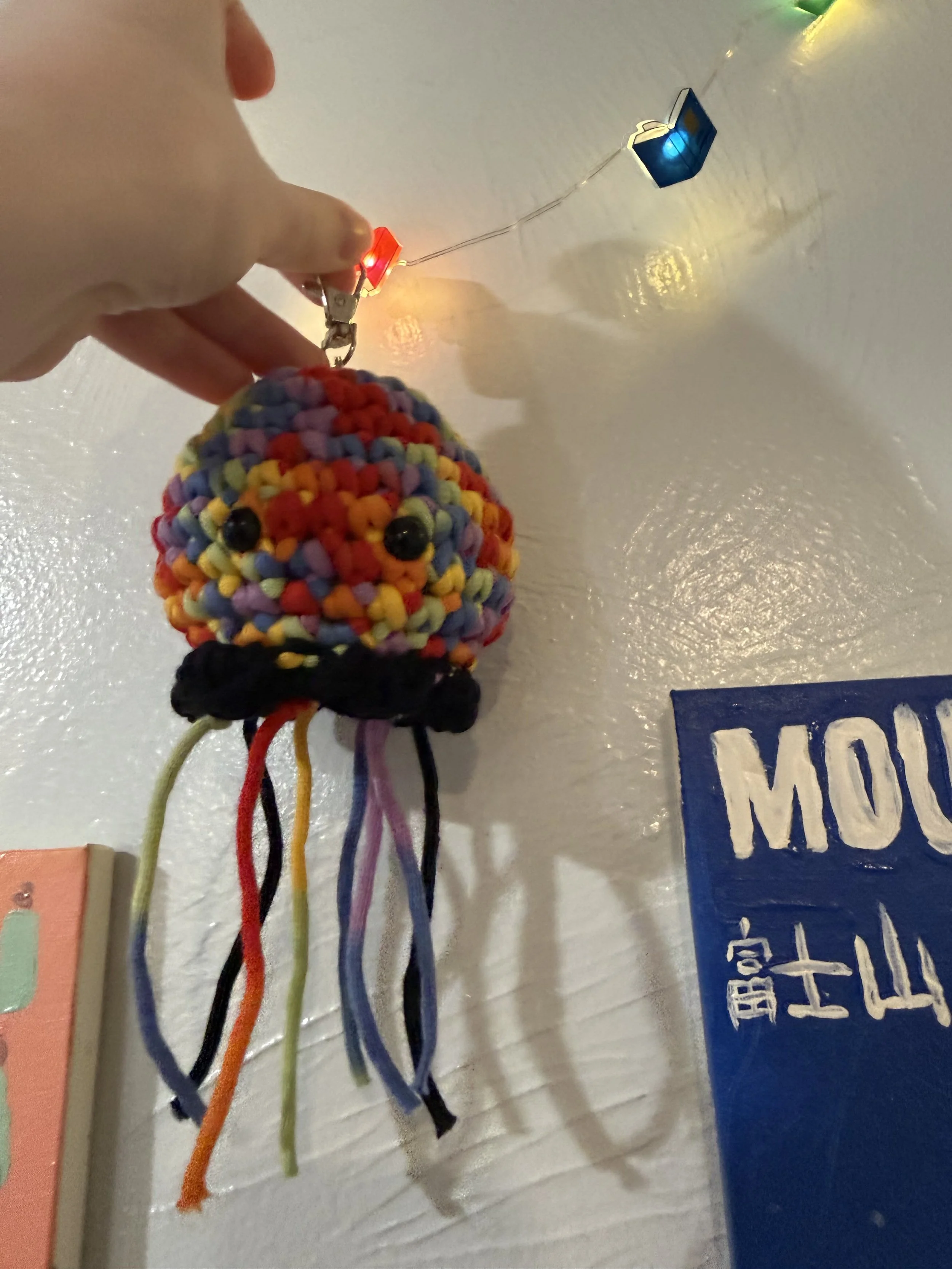 Rainbow Jellyfish Keychain