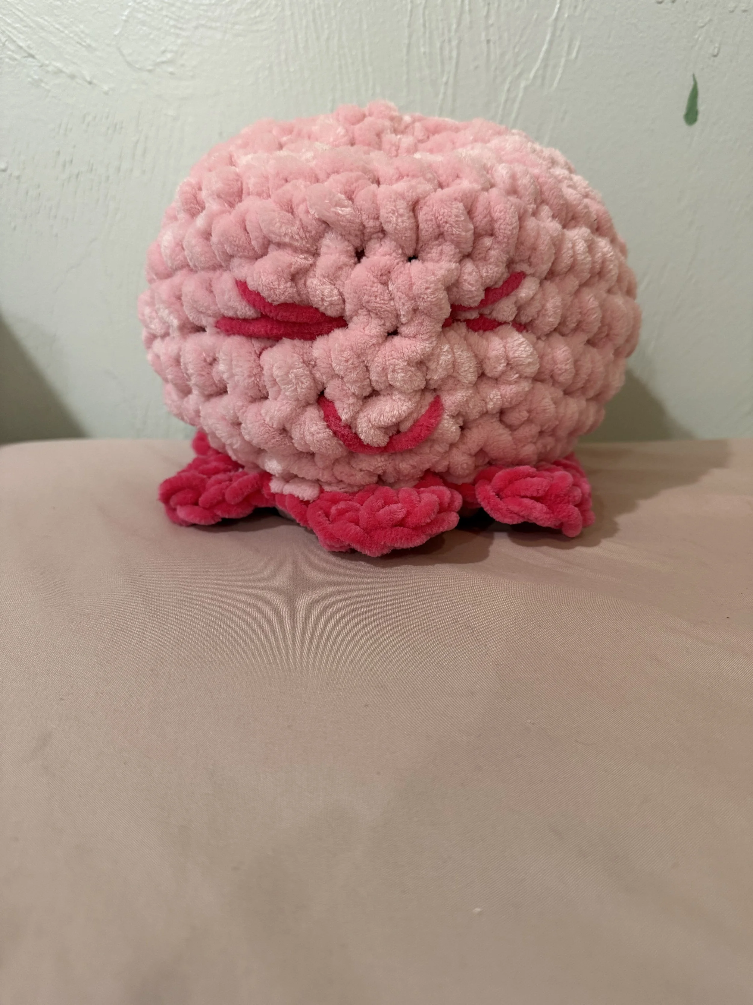 Pink Jellyfish Crochet Plush