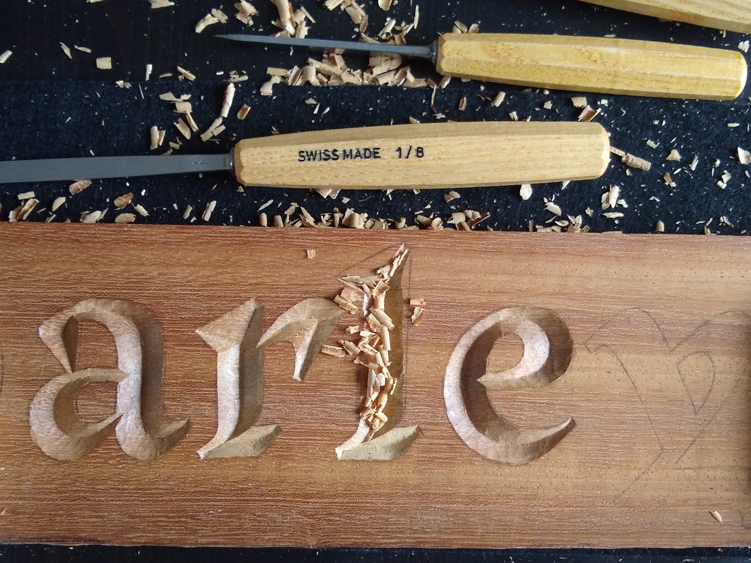 Lettering in Wood