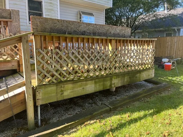dirty deck in need of power washing
