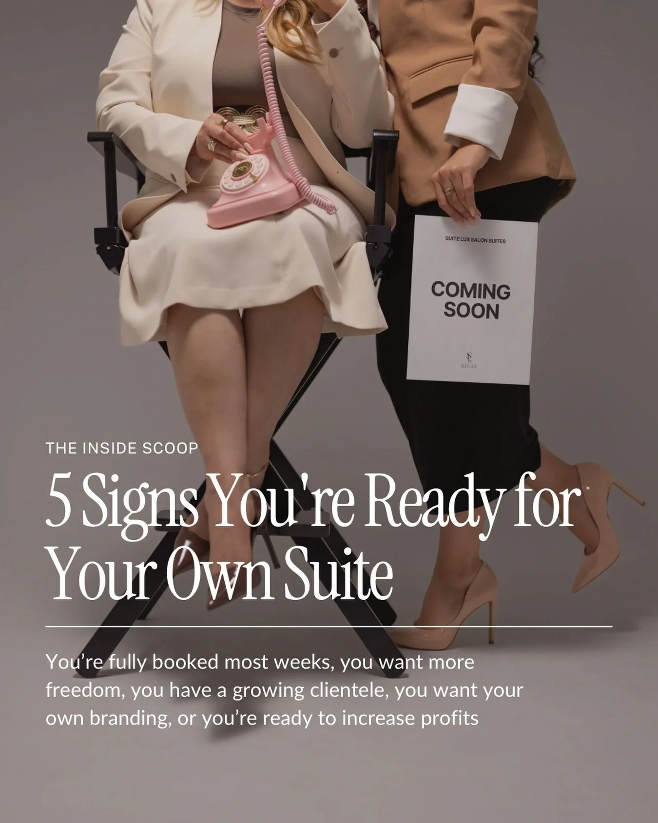 ✨ The signs are there&hellip; are you ready for your own suite? ✨

If you&rsquo;re booked solid, building a loyal clientele, and dreaming of more freedom in your business, it may be time to take the next step.

✔️ You&rsquo;re fully booked most weeks