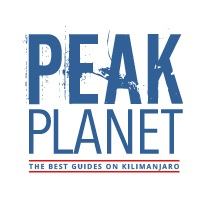Logo for 'Peak Planet' with the tagline 'The Best Guides on Kilimanjaro'