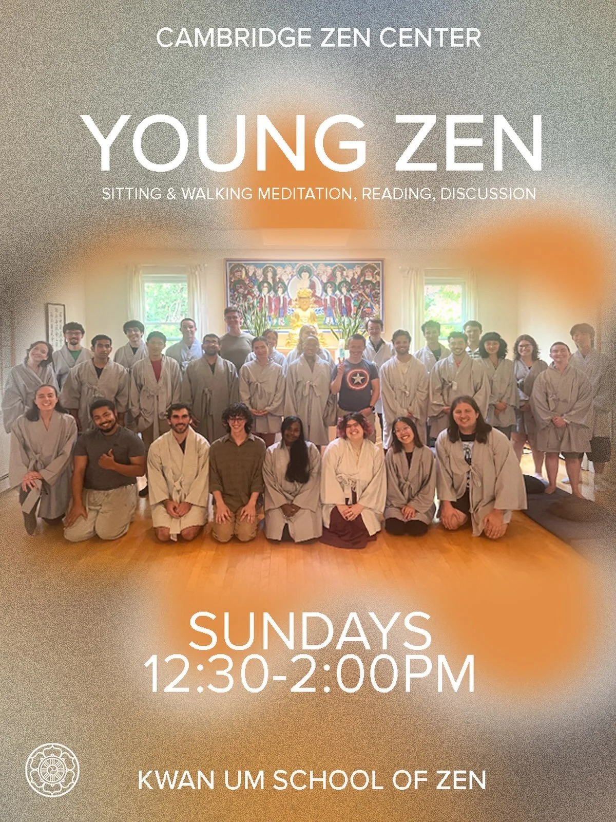 Our Young Zen sangha meets every Sunday from 12:30-2:30pm ☀️ Come to CZC to begin or deepen your meditation practice in community with other students and young adults (suggested age of 35 and under). Each session includes a check-in, a 30 sitting mix
