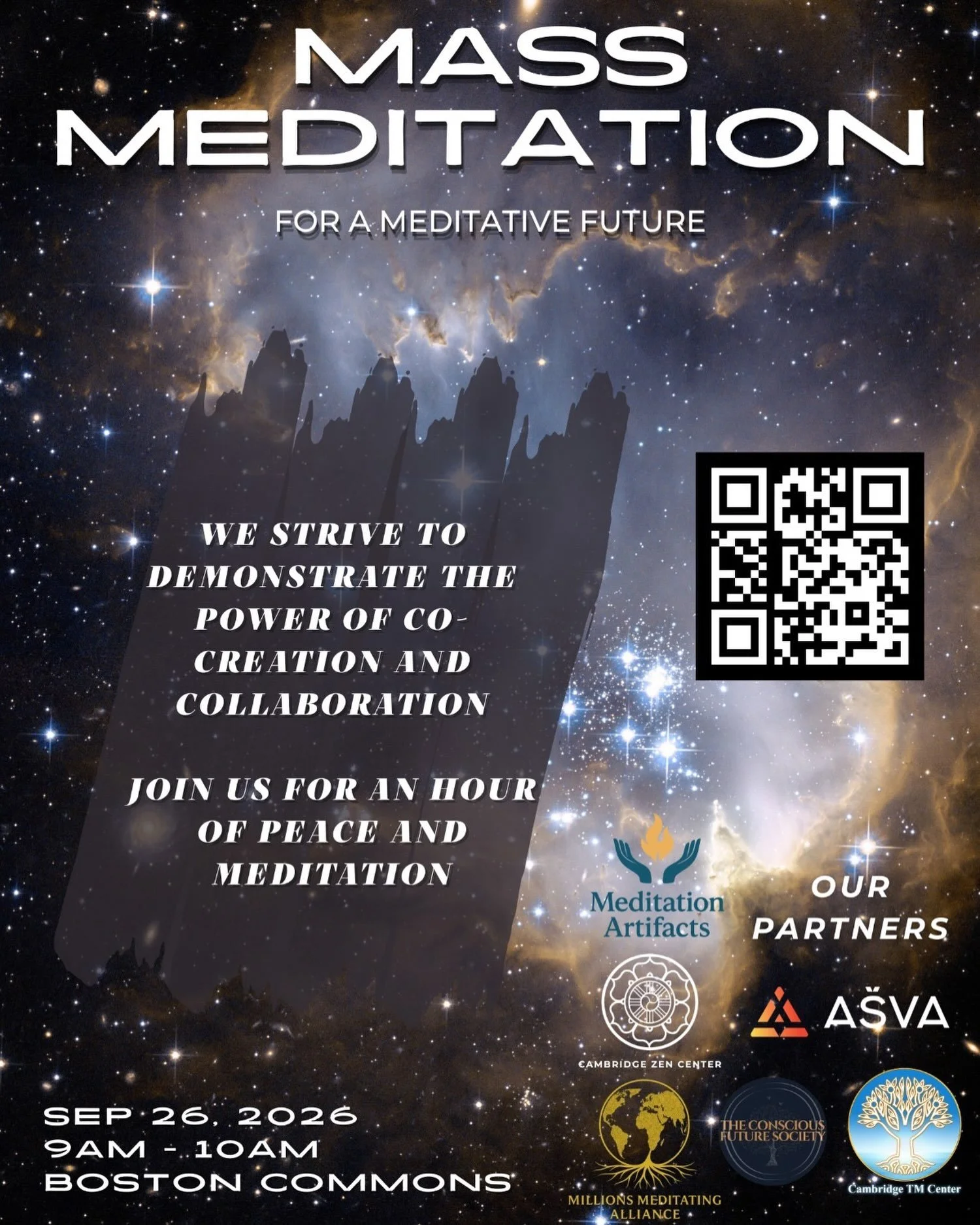 Our collaborative Mass Meditation gathering was rescheduled due to rain last time, so we&rsquo;re excited that the event will continue at Boston Common @cityofboston  morning of Sat, September 26 from 9-10:00am 🧘 hope to see you there! 🌳 

#meditat