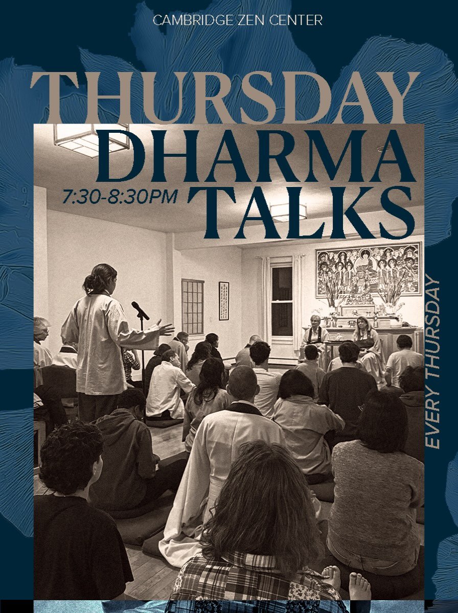 Every week on Thursdays from 7:30-8:30pm, CZC hosts a public Dharma Talk in our main Dharma Hall ✨ Dharma talks begin with an introductory talk from an experienced practitioner about their practice journey, followed by a Q&amp;A with a Zen Teacher, f