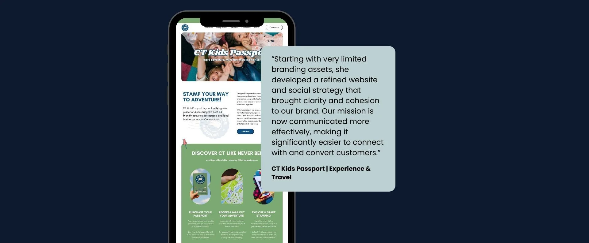 CT Kids Passport - Branding & Website