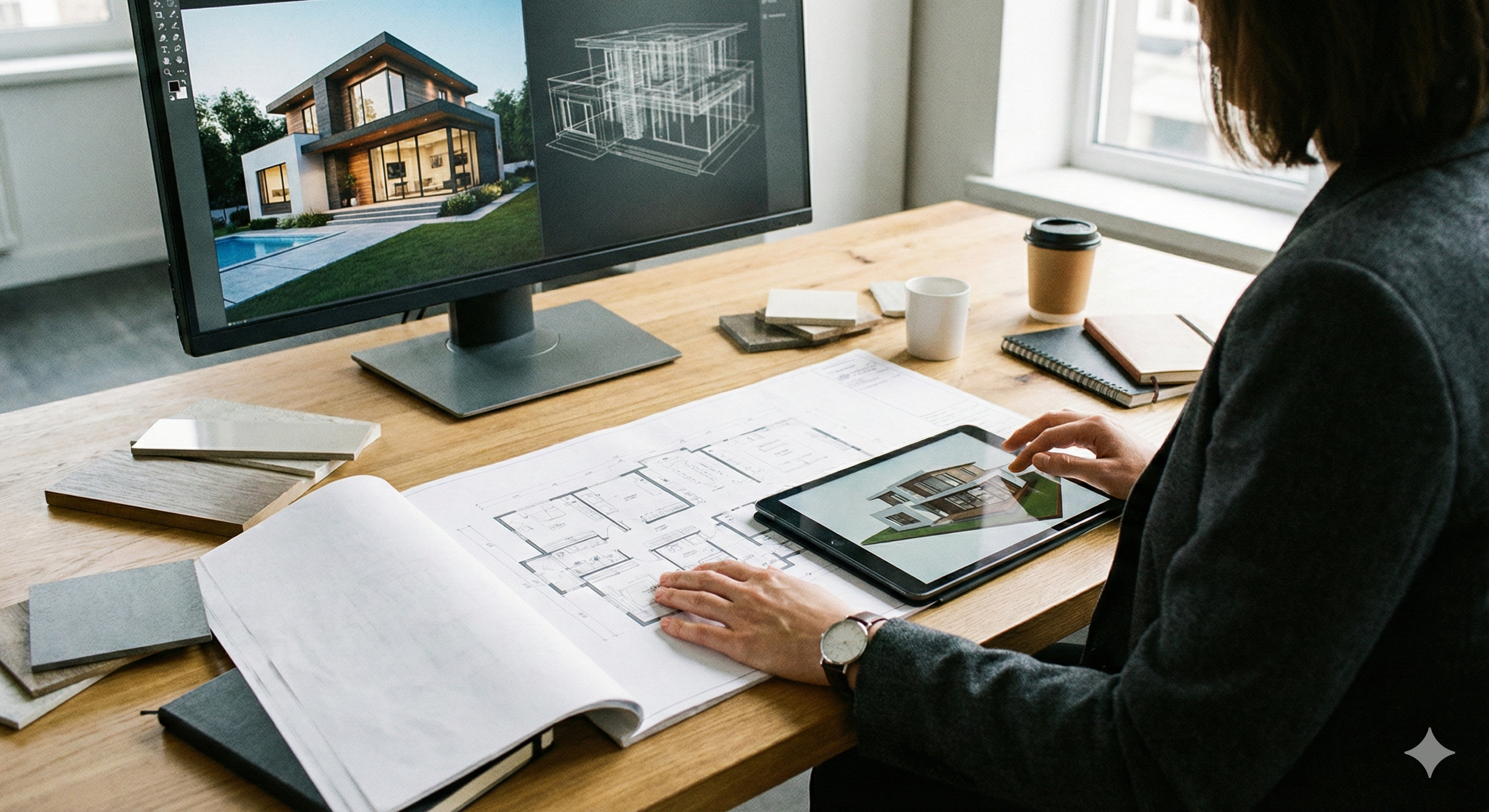 Monica O'Keefe, The Real Estate Architect, utilizing digital rendering and architectural plans to curate a high-end marketing strategy for property listings from Gwinnett to South Carolina.