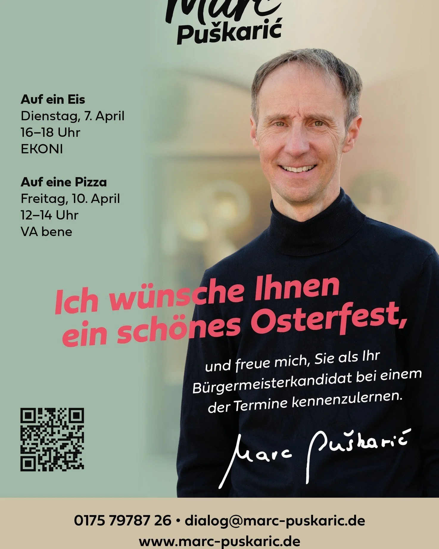 Und zus&auml;tzlich noch ein weiterer Termin zum Kennenlernen in der n&auml;chsten Woche:

Auf ein Gespr&auml;ch
Donnerstag, 9. April 2026
20 Uhr
Gartenhotel Feldeck

Freue mich Sie auch dort begr&uuml;&szlig;en zu d&uuml;rfen!