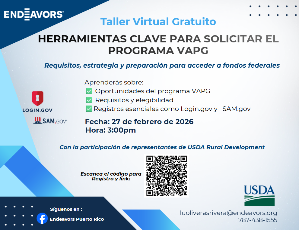 Taller Programa VAPG (Rural Development) & Registro de Sam