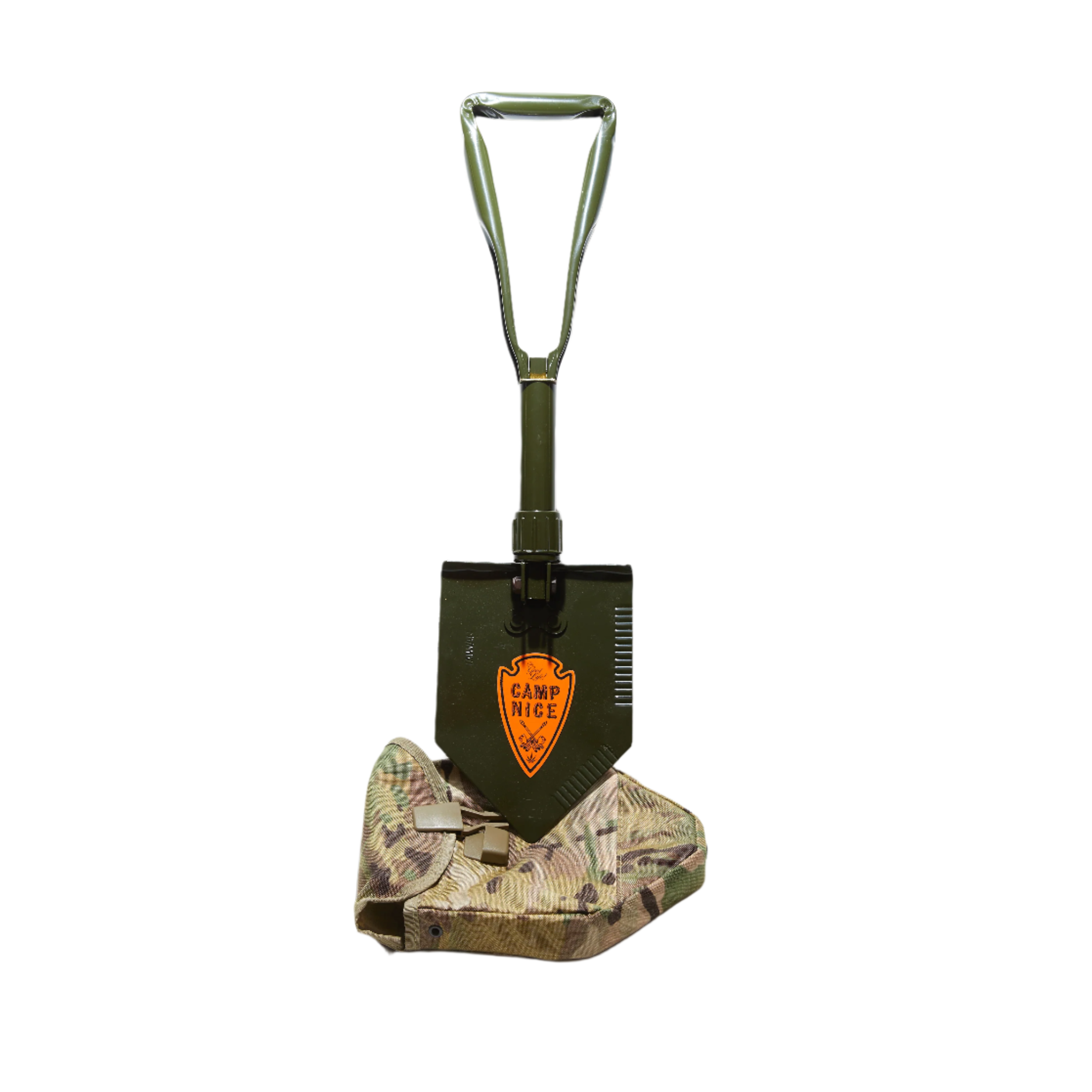 Tri-Fold Shovel + MultiCam MOLLE Compatible Shovel Cover