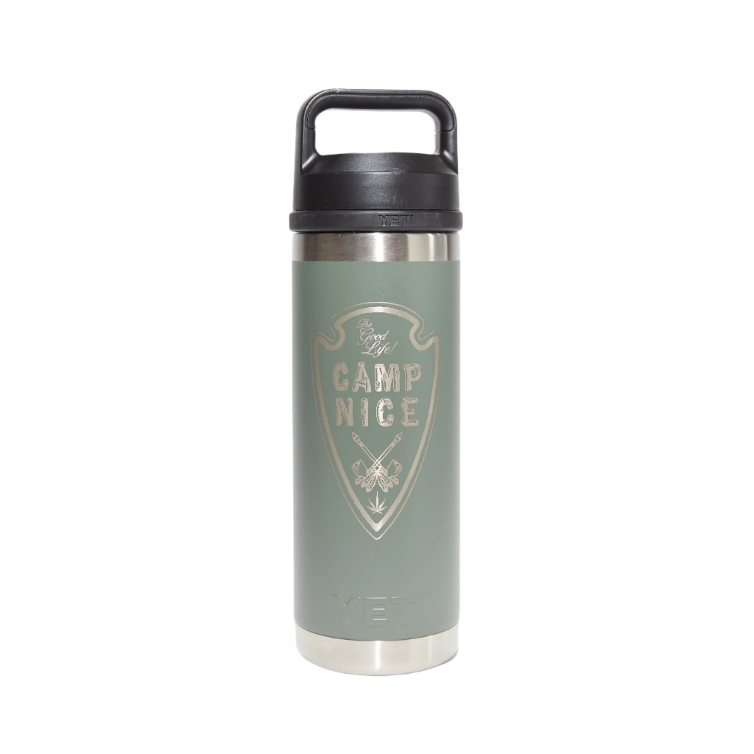 Camp Nice x YETI Water Bottle - Camp Green