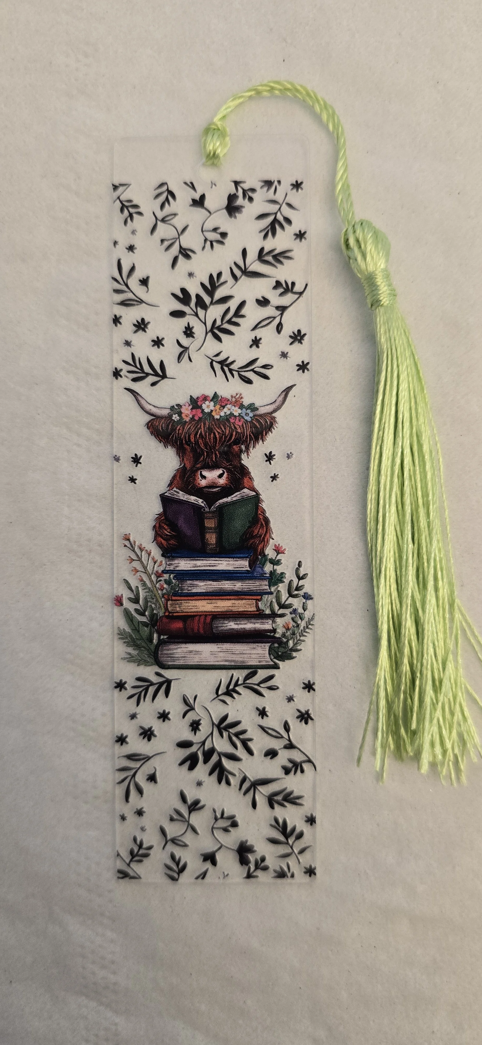 Whimsical Highland Cow Bookmark