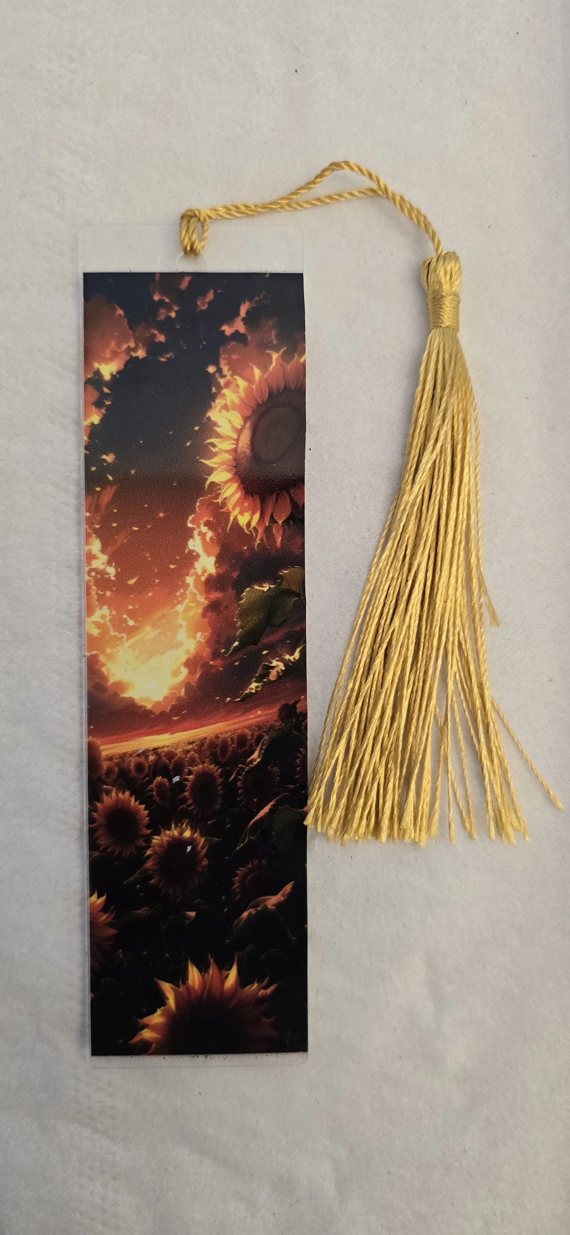 Sunflower Glow Bookmark with Tassel