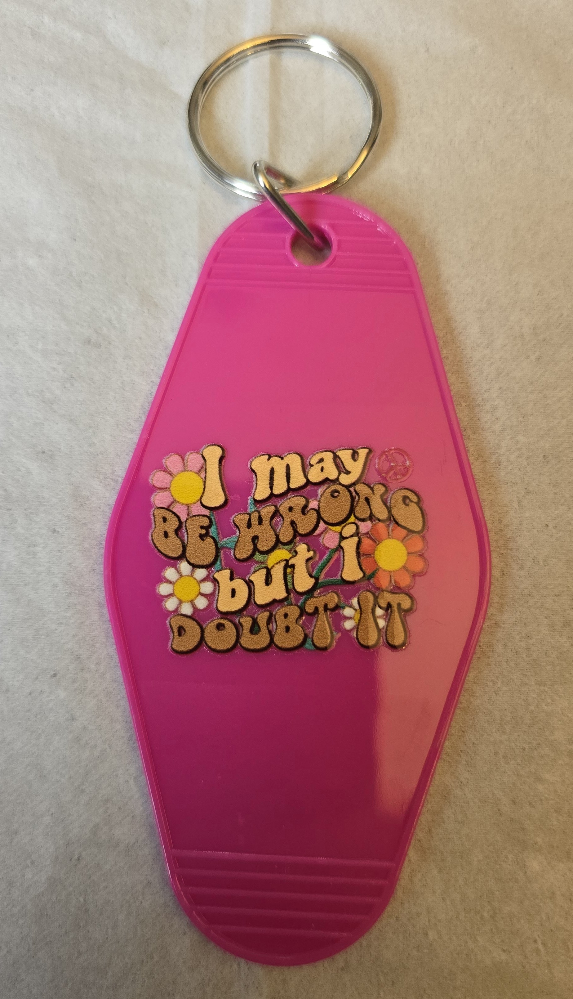 Retro Flower Power Keychain