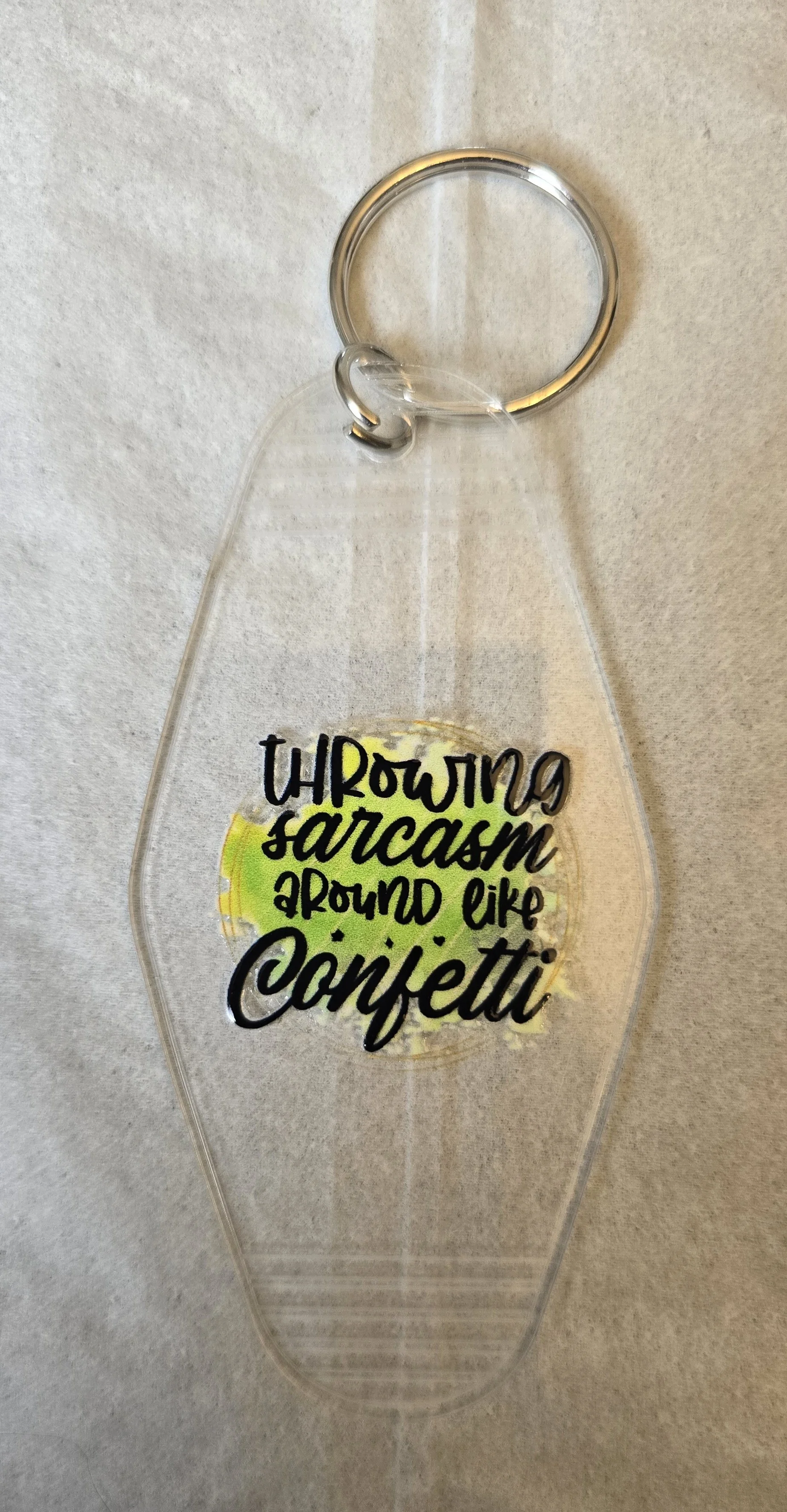 Sarcastic Confetti Keychain